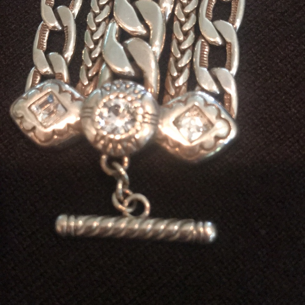 Brighton Silver Five Chain and Crystal Bracelet - Picture 8 of 8